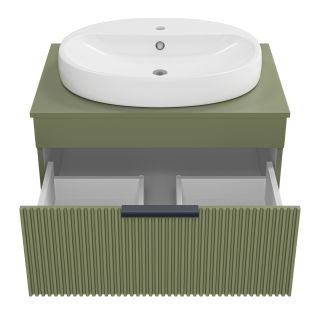 Подвесная тумба под раковину Brevita Enfida ENF-06070-0841Я 70см зелёный